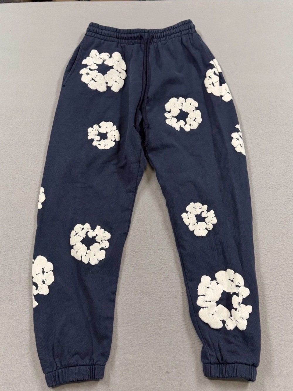 Kids Navy Floral Ring Print Joggers
